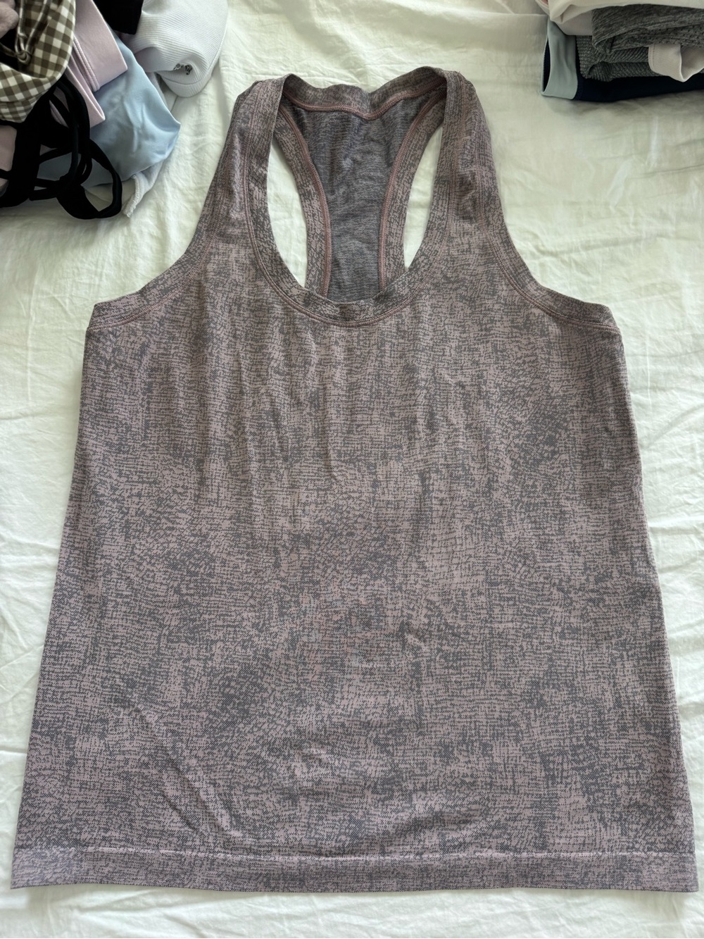 Athleta Mauve Heather Racerback Tank Top